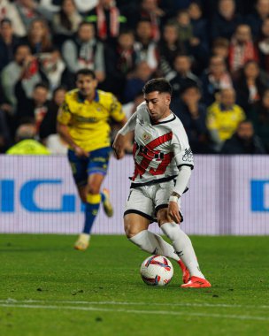 Adrian Embarba, Estadio de Vallecas 'ta Rayo Vallecano ve UD Las Palmas takımları arasında oynanan LaLiga EA SPORTS maçı sırasında görüldü (Maciej Rogowski)