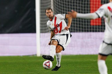 Florian Lejeune, Rayo Vallecano ve UD Las Palmas takımları arasında Estadio de Vallecas (Maciej Rogowski)