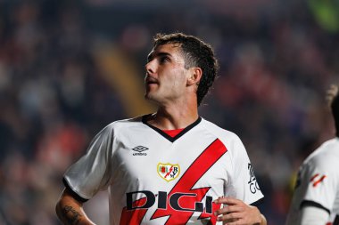 Sergio Camello, Estadio de Vallecas 'taki Rayo Vallecano ve UD Las Palmas takımları arasında oynanan LaLiga EA SPORTS maçı sırasında görüldü (Maciej Rogowski)