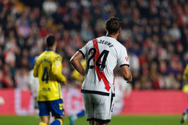 Florian Lejeune, Rayo Vallecano ve UD Las Palmas takımları arasında Estadio de Vallecas (Maciej Rogowski)