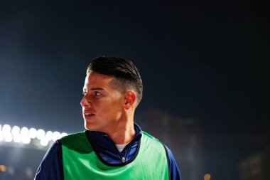 James Rodriguez, Estadio de Vallecas 'ta Rayo Vallecano ve UD Las Palmas takımları arasında oynanan LaLiga EA SPORTS maçı sırasında görüldü (Maciej Rogowski)