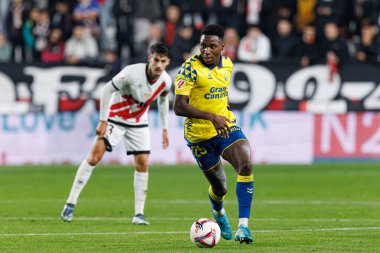 Estadio de Vallecas 'ta Rayo Vallecano ve UD Las Palmas takımları arasında oynanan LaLiga EA SPORTS maçı sırasında Dario Essugo görüldü (Maciej Rogowski)