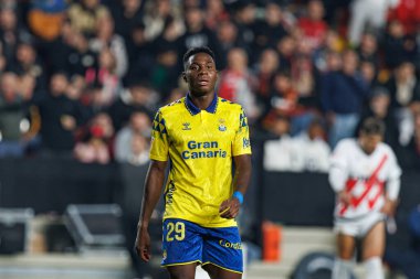 Estadio de Vallecas 'ta Rayo Vallecano ve UD Las Palmas takımları arasında oynanan LaLiga EA SPORTS maçı sırasında Dario Essugo görüldü (Maciej Rogowski)