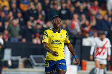 Estadio de Vallecas 'ta Rayo Vallecano ve UD Las Palmas takımları arasında oynanan LaLiga EA SPORTS maçı sırasında Dario Essugo görüldü (Maciej Rogowski)