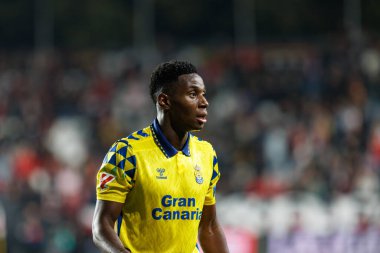 Estadio de Vallecas 'ta Rayo Vallecano ve UD Las Palmas takımları arasında oynanan LaLiga EA SPORTS maçı sırasında Dario Essugo görüldü (Maciej Rogowski)