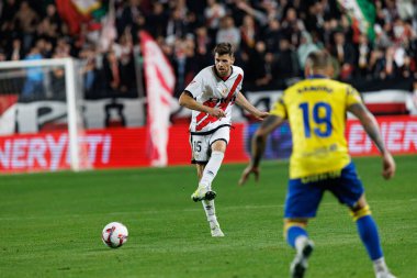 Gerard Gumbau, Estadio de Vallecas 'taki Rayo Vallecano ve UD Las Palmas takımları arasında oynanan LaLiga EA SPORTS maçı sırasında görüldü (Maciej Rogowski)