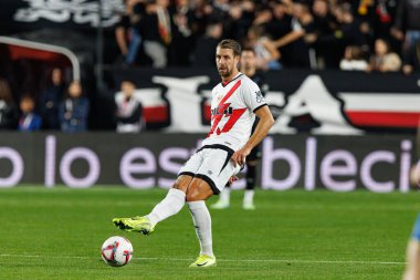Florian Lejeune, Rayo Vallecano ve UD Las Palmas takımları arasında Estadio de Vallecas (Maciej Rogowski)