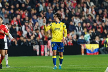 Fabio Silva, Rayo Vallecano ve UD Las Palmas takımları arasında Estadio de Vallecas 'ta (Maciej Rogowski)