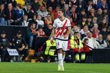 Florian Lejeune, Rayo Vallecano ve UD Las Palmas takımları arasında Estadio de Vallecas (Maciej Rogowski)