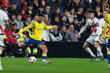 Javier Munoz, Estadio de Vallecas 'ta Rayo Vallecano ve UD Las Palmas takımları arasında oynanan LaLiga EA SPORTS maçı sırasında görüldü (Maciej Rogowski)