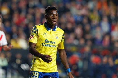 Estadio de Vallecas 'ta Rayo Vallecano ve UD Las Palmas takımları arasında oynanan LaLiga EA SPORTS maçı sırasında Dario Essugo görüldü (Maciej Rogowski)