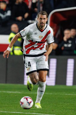 Florian Lejeune, Rayo Vallecano ve UD Las Palmas takımları arasında Estadio de Vallecas (Maciej Rogowski)