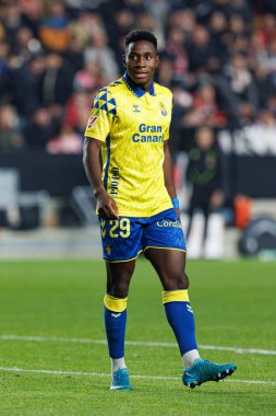 Estadio de Vallecas 'ta Rayo Vallecano ve UD Las Palmas takımları arasında oynanan LaLiga EA SPORTS maçı sırasında Dario Essugo görüldü (Maciej Rogowski)