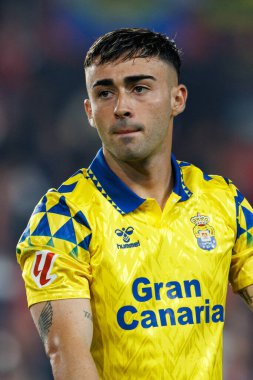 Alberto Moleiro, Estadio de Vallecas 'taki Rayo Vallecano ve UD Las Palmas (Maciej Rogowski) takımları arasında LaLiga EA SPORTS maçı sırasında görüldü.)
