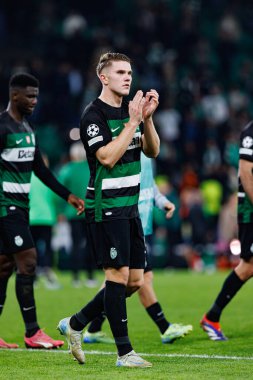 Viktor Gyokeres UEFA Şampiyonlar Ligi maçında CP ve Arsenal FC takımları arasında görüldü (Maciej Rogowski) 