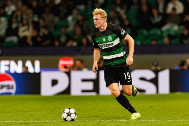 Conrad Harder, UEFA Şampiyonlar Ligi maçında Sporting CP ve Arsenal FC takımları arasında görüldü (Maciej Rogowski) 