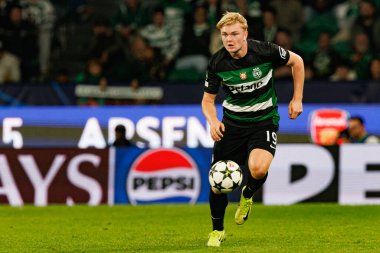 Conrad Harder, UEFA Şampiyonlar Ligi maçında Sporting CP ve Arsenal FC takımları arasında görüldü (Maciej Rogowski) 