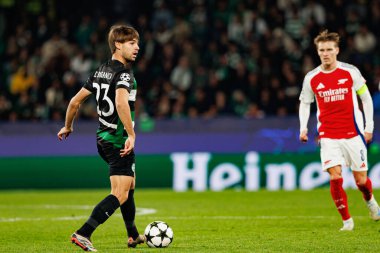 Daniel Braganca UEFA Şampiyonlar Ligi maçında Sporting CP ve Arsenal FC takımları arasında görüldü (Maciej Rogowski) 