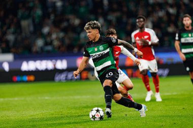 Maximiliano Araujo UEFA Şampiyonlar Ligi maçında CP ve Arsenal FC takımları arasında görüldü (Maciej Rogowski) 