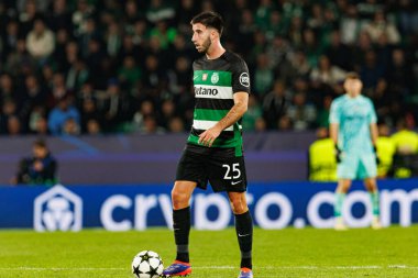 Goncalo Inacio UEFA Şampiyonlar Ligi maçında CP ve Arsenal FC takımları arasında görüldü (Maciej Rogowski) 