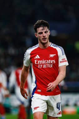 Declan Rice UEFA Şampiyonlar Ligi maçında Sporting CP ve Arsenal FC takımları arasında görüldü (Maciej Rogowski) 