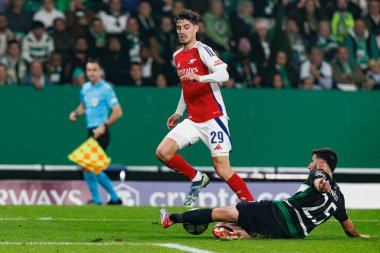 Kai Havertz, Goncalo Inacio UEFA Şampiyonlar Ligi maçında Sporting CP ve Arsenal FC (Maciej Rogowski) takımları arasında görüldü.) 