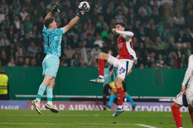 Franco Israel, Kai Havertz UEFA Şampiyonlar Ligi maçında Sporting CP ve Arsenal FC takımları arasında görüldü (Maciej Rogowski) 