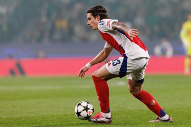 Riccardo Calafiori UEFA Şampiyonlar Ligi maçında CP ve Arsenal FC takımları arasında görüldü (Maciej Rogowski) 