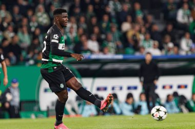Ousmane Diomande, UEFA Şampiyonlar Ligi maçında CP ve Arsenal FC takımları arasında görüldü (Maciej Rogowski) 
