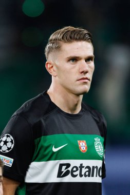 Viktor Gyokeres UEFA Şampiyonlar Ligi maçında CP ve Arsenal FC takımları arasında görüldü (Maciej Rogowski) 
