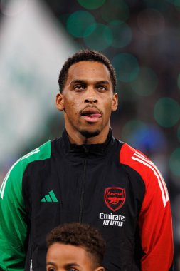 Jurrien Timber, UEFA Şampiyonlar Ligi maçında Sporting CP ve Arsenal FC takımları arasında görüldü (Maciej Rogowski) 