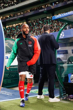 Raheem Sterling UEFA Şampiyonlar Ligi maçında Sporting CP ve Arsenal FC takımları arasında görüldü (Maciej Rogowski) 