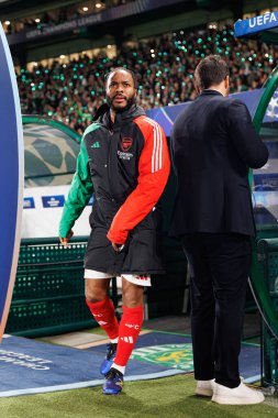 Raheem Sterling UEFA Şampiyonlar Ligi maçında Sporting CP ve Arsenal FC takımları arasında görüldü (Maciej Rogowski) 