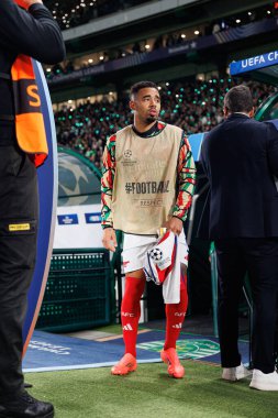 Gabriel Jesus UEFA Şampiyonlar Ligi maçında Sporting CP ve Arsenal FC takımları arasında görüldü (Maciej Rogowski) 