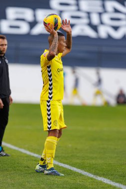 Gustavo Garcia, Liga Portekiz maçı sırasında Estrela Amadora ve CD Nacional takımları arasında Estadio Jose Gomes 'de (Maciej Rogowski)