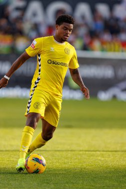 Nigel Thomas, Liga Portekiz maçı sırasında Estrela Amadora ve CD Nacional takımları arasında Estadio Jose Gomes 'de (Maciej Rogowski)