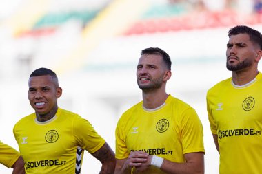 Gustavo Garcia, Jose Gomes, Ze Vitor Liga Portekiz maçı sırasında Estrela Amadora ve CD Nacional takımları arasında Estadio Jose Gomes (Maciej Rogowski)