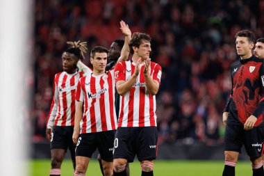 Unai Gomez, Estadio de San Mames 'teki Athletic Club ve Real Madrid FC takımları arasında oynanan LaLiga EA SPORTS maçı sırasında görüldü (Maciej Rogowski)