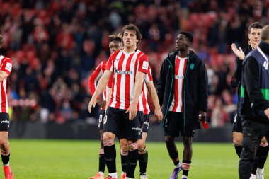 Unai Gomez, Estadio de San Mames 'teki Athletic Club ve Real Madrid FC takımları arasında oynanan LaLiga EA SPORTS maçı sırasında görüldü (Maciej Rogowski)