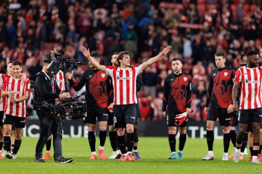 Unai Gomez, Estadio de San Mames 'teki Athletic Club ve Real Madrid FC takımları arasında oynanan LaLiga EA SPORTS maçı sırasında görüldü (Maciej Rogowski)