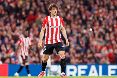 Unai Gomez, Estadio de San Mames 'teki Athletic Club ve Real Madrid FC takımları arasında oynanan LaLiga EA SPORTS maçı sırasında görüldü (Maciej Rogowski)