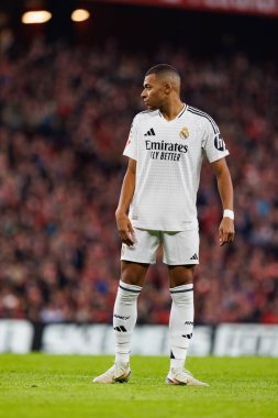 Kylian Mbappe LaLiga EA Spor Kulübü ve Real Madrid FC takımları arasında Estadio de San Mames 'te görüldü (Maciej Rogowski)