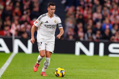 Lucas Vazquez, Estadio de San Mames 'deki Athletic Club ve Real Madrid FC takımları arasında oynanan LaLiga EA SPORTS maçı sırasında görüldü (Maciej Rogowski)