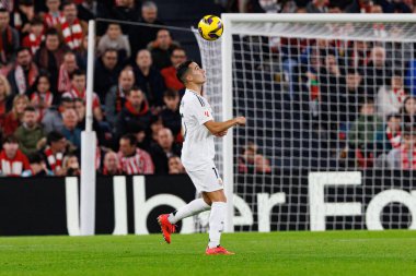 Lucas Vazquez, Estadio de San Mames 'deki Athletic Club ve Real Madrid FC takımları arasında oynanan LaLiga EA SPORTS maçı sırasında görüldü (Maciej Rogowski)