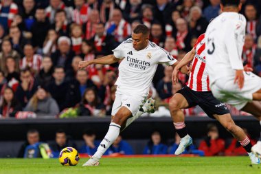 Kylian Mbappe LaLiga EA Spor Kulübü ve Real Madrid FC takımları arasında Estadio de San Mames 'te görüldü (Maciej Rogowski)