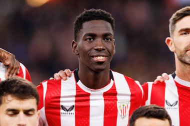 LaLiga EA SPORTS maçı sırasında Estadio de San Mames 'deki Real Madrid FC ve Athletic Club takımları arasında Adama Boiro görüldü (Maciej Rogowski)