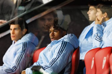 LaLiga EA SPORTS maçı sırasında Estadio de San Mames 'deki Real Madrid FC ve Athletic Club takımları arasında görülen Endrick (Maciej Rogowski)