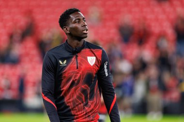 LaLiga EA SPORTS maçı sırasında Estadio de San Mames 'deki Real Madrid FC ve Athletic Club takımları arasında Adama Boiro görüldü (Maciej Rogowski)