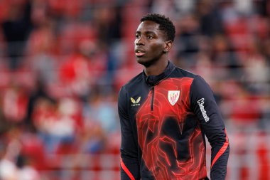 LaLiga EA SPORTS maçı sırasında Estadio de San Mames 'deki Real Madrid FC ve Athletic Club takımları arasında Adama Boiro görüldü (Maciej Rogowski)