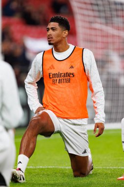 Jude Bellingham, Estadio de San Mames 'te Atletizm Kulübü ve Real Madrid FC takımları arasında oynanan LaLiga EA Spor Maçı sırasında görüldü (Maciej Rogowski)